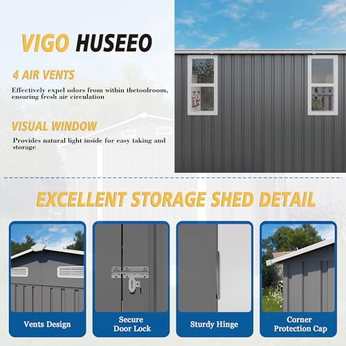 10x12x6.7FT Outdoor Storage Shed