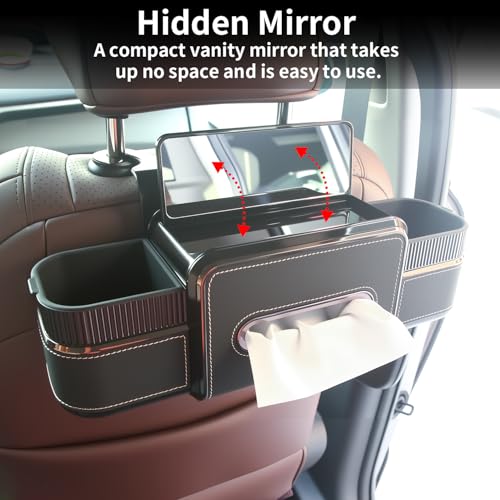 Rear Seat Cup Holder Back Seat Car Organizer 6 in 1 Multifunctional (72 Count)