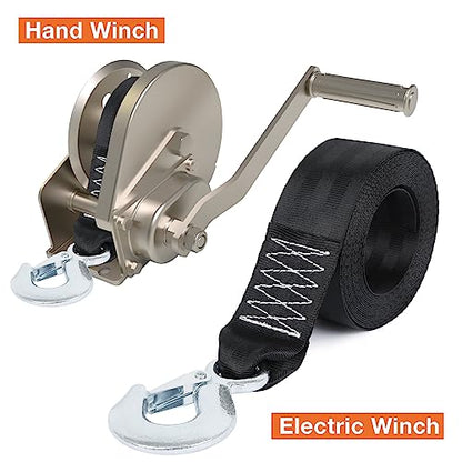 Boat Trailer Winch Strap with Hook 2" x 20' (20 Foot)