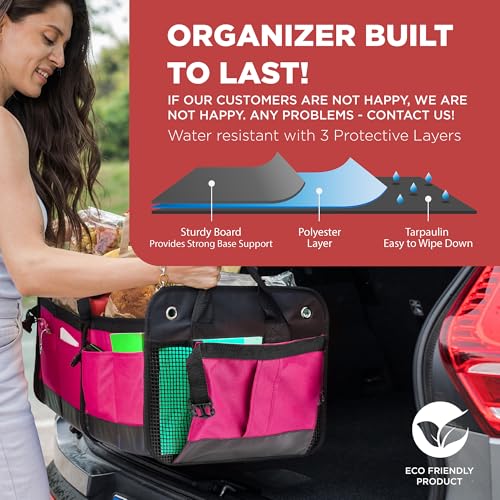 Pink Car Trunk Organizer for Women