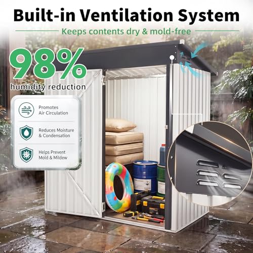 3' x 5' Outdoor Metal Storage Shed