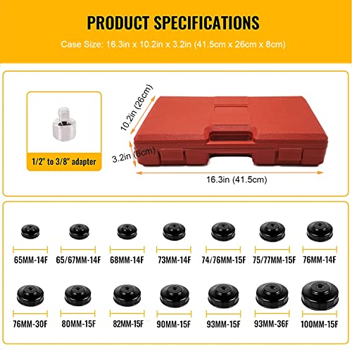 Oil Filter Socket Set 14pcs 3
