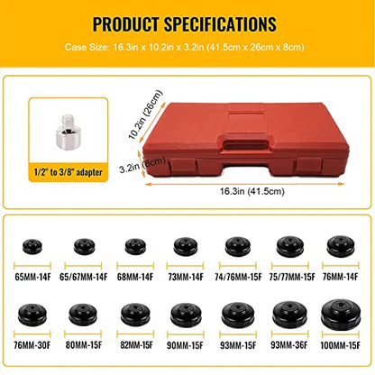 Oil Filter Socket Set 14pcs 3