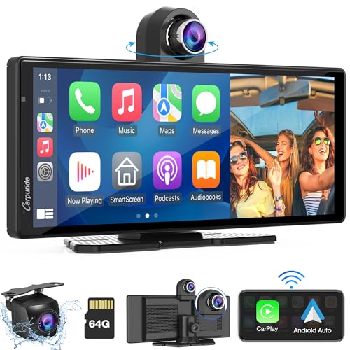 W903 Portable Carplay & Android Auto with Dash Cam