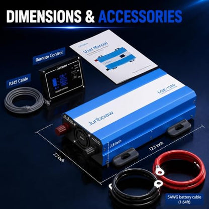 1280W Pure Sine Wave Power Inverter 12V to 120V