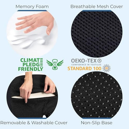 Seat Cushion Memory Foam Chair Cushion for Tailbone Pain Relief