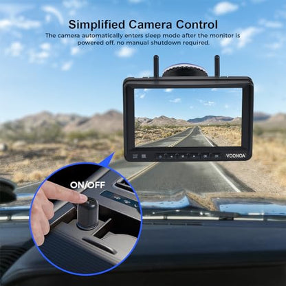 2 Magnetic Wireless Backup Camera with 7'' HD 1080P DVR Monitor System