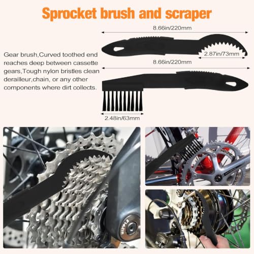 Bike Cleaning Kit Including Bicycle Chain Scrubber