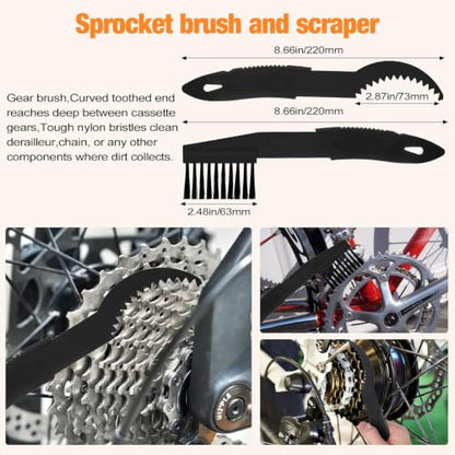 Bike Cleaning Kit Including Bicycle Chain Scrubber