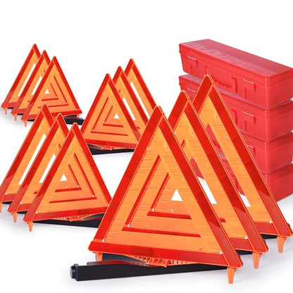 12 Pack Warning Triangle DOT Approved
