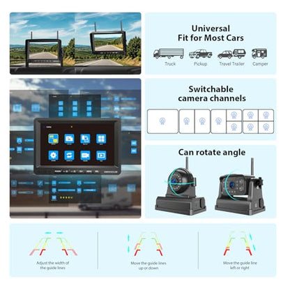 Magnetic Wireless Backup Camera (4 Count)