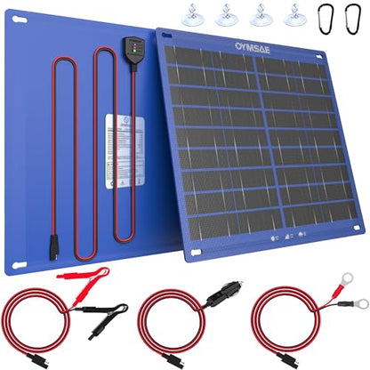 30W 12V Portable Waterproof Solar Panel Trickle Charger & Maintainer