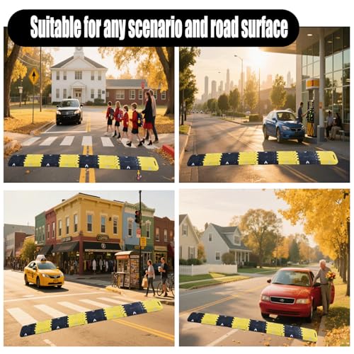 Portable 10ft Speed Bump Reflective Heavy Non
