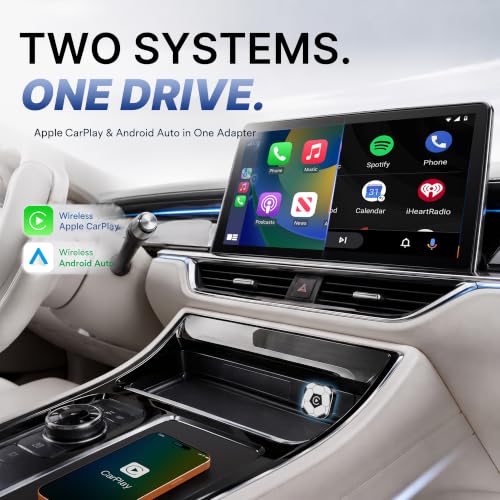 2 in1 Wireless CarPlay Adapter for Apple CarPlay & Android Auto