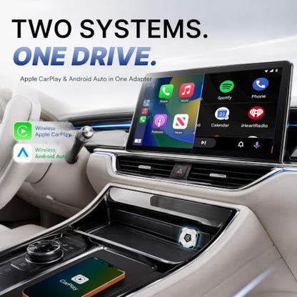 2 in1 Wireless CarPlay Adapter for Apple CarPlay & Android Auto