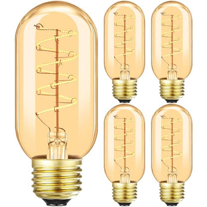Vintage LED Spiral Filament Bulb T14 (4 Count)