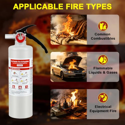 4 Pack ABC Fire Extinguishers with Mount (4 Count)