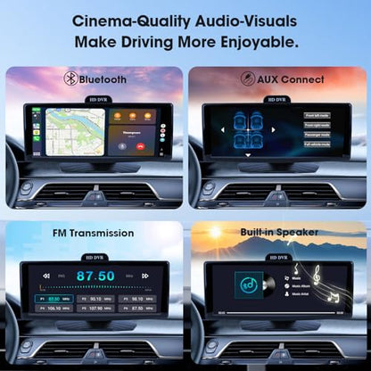 10.26" Portable Wireless Apple CarPlay Screen for Car