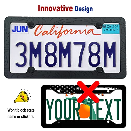 Topography Silicone License Plate Frames