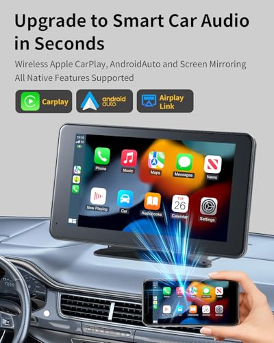 Wireless CarPlay & Android Auto Screen for Car