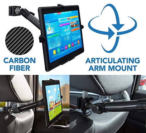 Carbon Fiber Car Headrest Tablet Holder