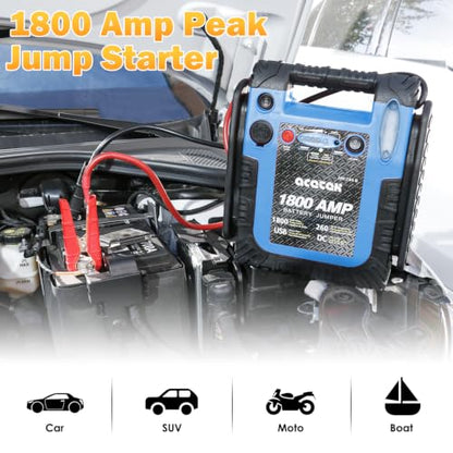 1800 Amp Jump Starter with Air Compressor