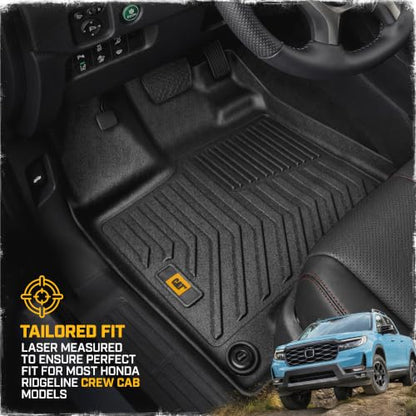 JustFit™ 3D Custom Fit Floor Mats for Honda Ridgeline 2017