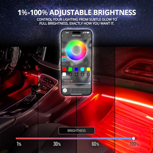 Aura DreamColor Double Glow Interior Truck Lights with App & Remote (6 Count)