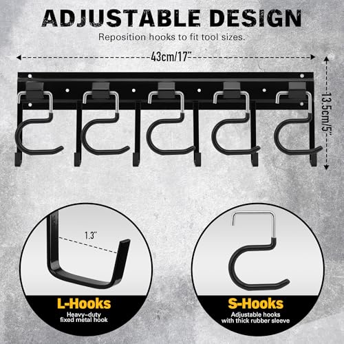 68'' All Metal Adjustable Garden Tool Organizer