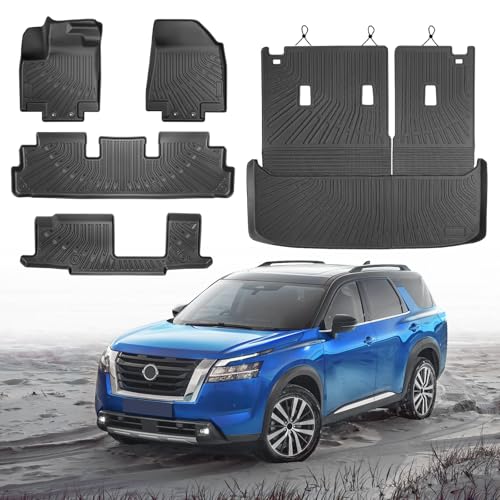 Floor Mats and Cargo Liner Fit for Nissan Pathfinder 8 Seats 2022