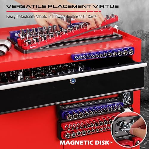Magnetic Socket Holder Organizer Set (6 Count)
