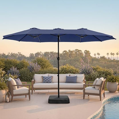 15ft Large Outdoor Patio Umbrella with Base Included