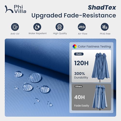15ft Large Outdoor Patio Umbrella with Base Included