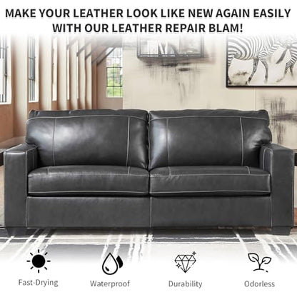 Dark Gray Leather Recoloring Balm with 100ml Mink Oil