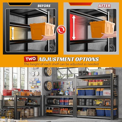 72" H Storage Shelves Heavy Duty and Wobbly