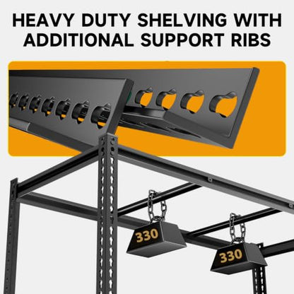 5 Tier 60”W x 20”D x 78”H Heavy Duty Metal Garage Shelving Units 3300LBS Metal Storage Rack Adjustable Industrial Storage Shelves 60 Inch Shelf
