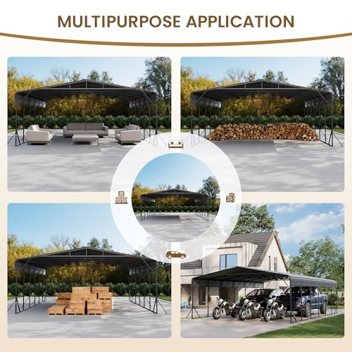 20'x30' Carport with Galvanized Steel Roof