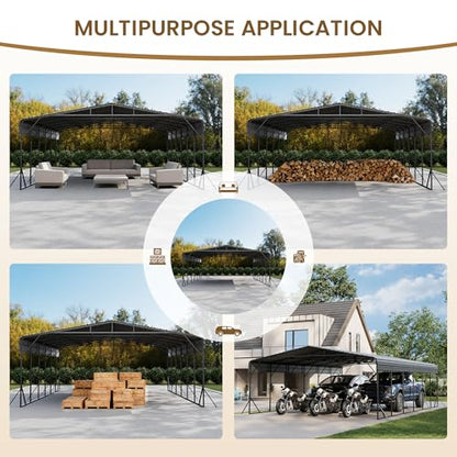 20'x30' Carport with Galvanized Steel Roof