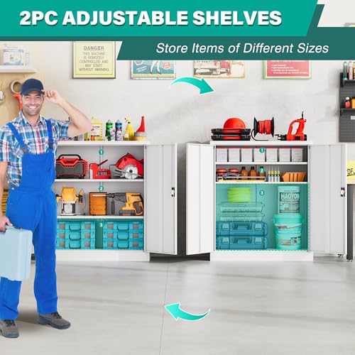Small Metal Cabinet with Shelves