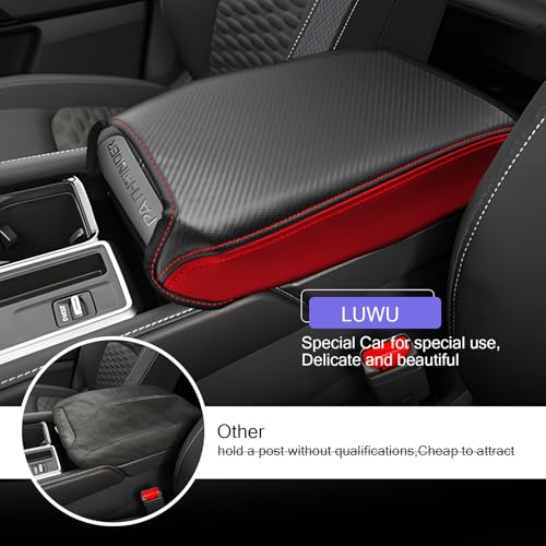 2025 2026 Pathfinder Center Console Cover Compatible with Pathfinder 2022 2023 2024 2025 2026 Accessories Armrest Cover Armrest Console Cover Carbon Fiber Texture