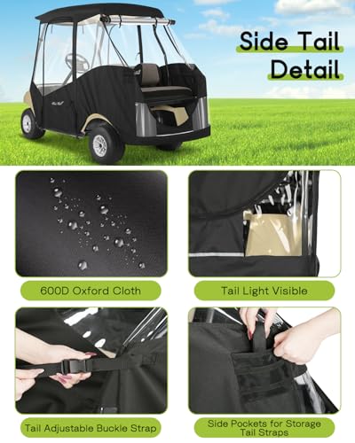 4 Passenger Golf Cart Enclosure for Club Car DS 58" Short Roof