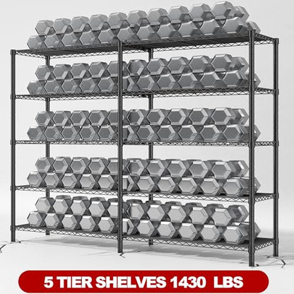 5 Tier Heavy Duty Wire Shelving Unit