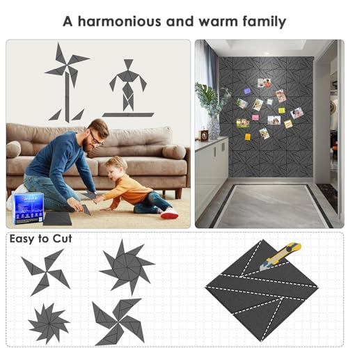 12in Acoustic Panels for Walls (8 Count)