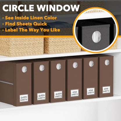 6 Pack Bed Sheet Organizers and Storage (6 Count)