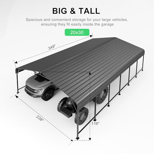 20x30 Heavy Duty Metal Carport
