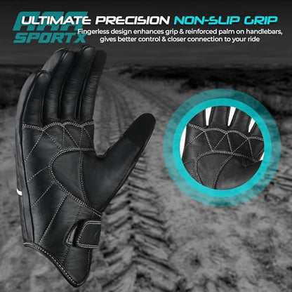 Motorcycle Gloves Men's Leather Motorbike Gloves Touchscreen Function