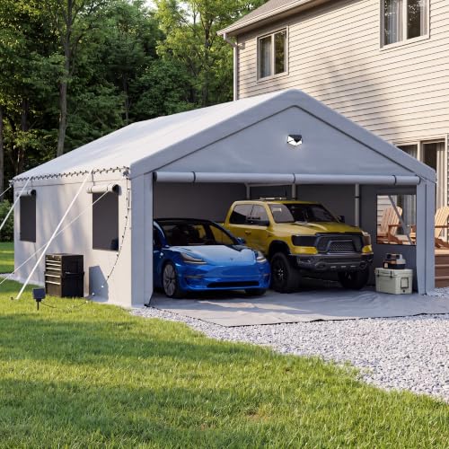 20x20 FT Heavy Duty 2 Car Carport Canopy