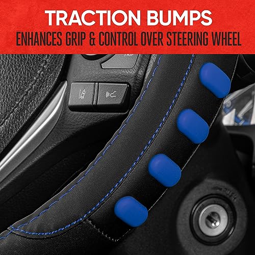 FlexGrip Blue Steering Wheel Cover for Cars
