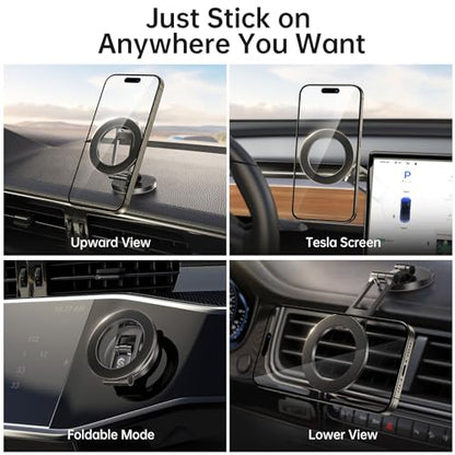 Fits MagSafe Car Mount Magnetic Phone Holder for Dash and Tesla