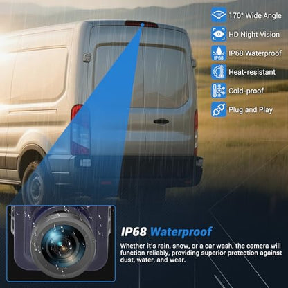 Backup Camera 170° HD Night Vision Waterproof